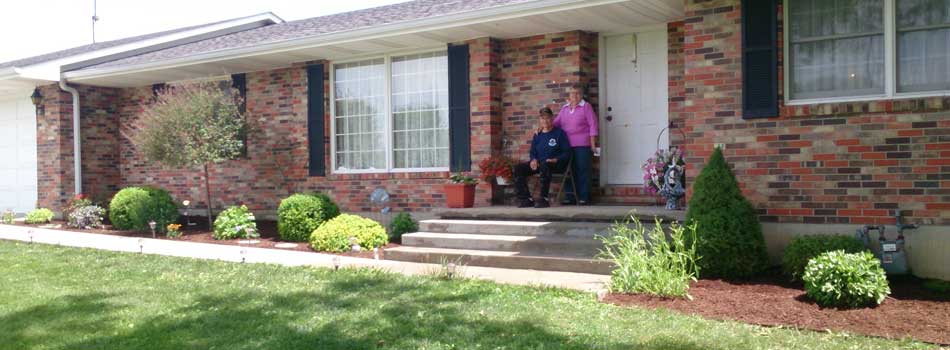 Landscaping maintenance at a home in Fayette, MO.